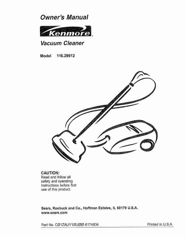 Kenmore Vacuum Cleaner 116_29912-page_pdf